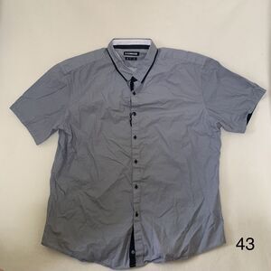 Men Connor Short‎ Sleeve Button Down Geometric Diamond Print Size 2XL Slim